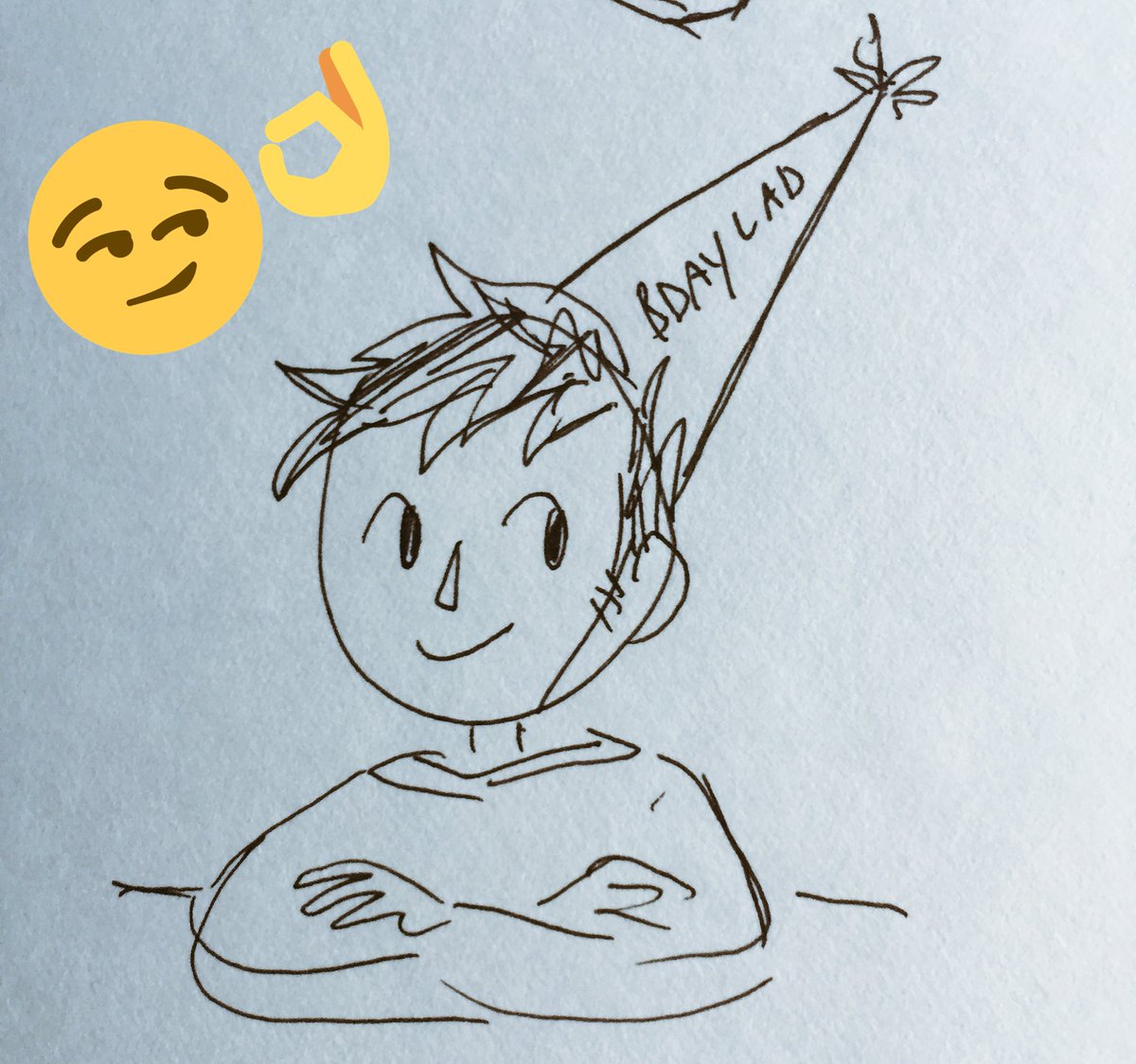 @RikudoSumisu i hope to draw you something better when i'm out of art block but! we gotta keep up that degdeg tradition, so happy birthday ?? 