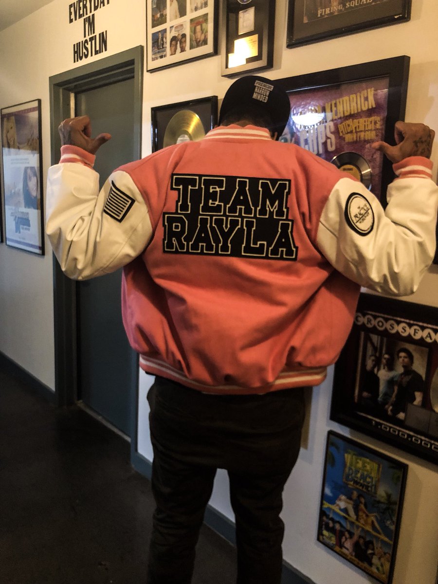 TheKrownCity's tweet photo. S/O to our guy @KASUALKAS, rocking his custom @Raylamusic #TeamRayla X Krown City “Girl Gang” varsity jacket haha!! @ThePracticeWW 🔥💪🏼 https://t.co/0LvRrCrrCt