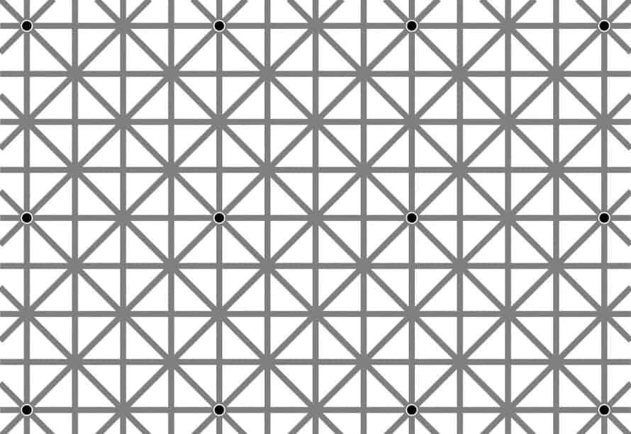 To a computer vision system, this picture is rather boring. However, my brain is having fun with this one. Go ahead, try to count the dots. #opticalillusion #vision