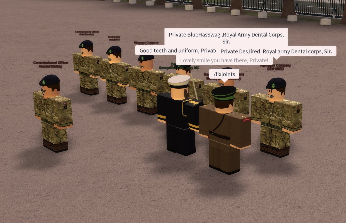 British Armed Forces Roblox On Twitter Today The Newly Commissioned Royal Army Dental Corps Hosted Their Very First Inspection With Many More To Come - british army logo roblox