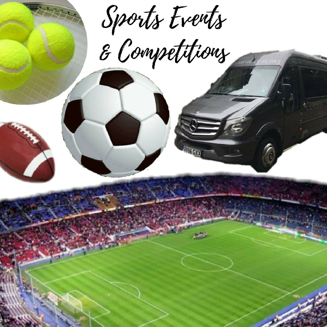 Are you organising a sports event soon. Call us to arrange your travel on (01228) 404300 <a href="/cumbriacoaches1/">Cumbria Coaches</a> #coachhire