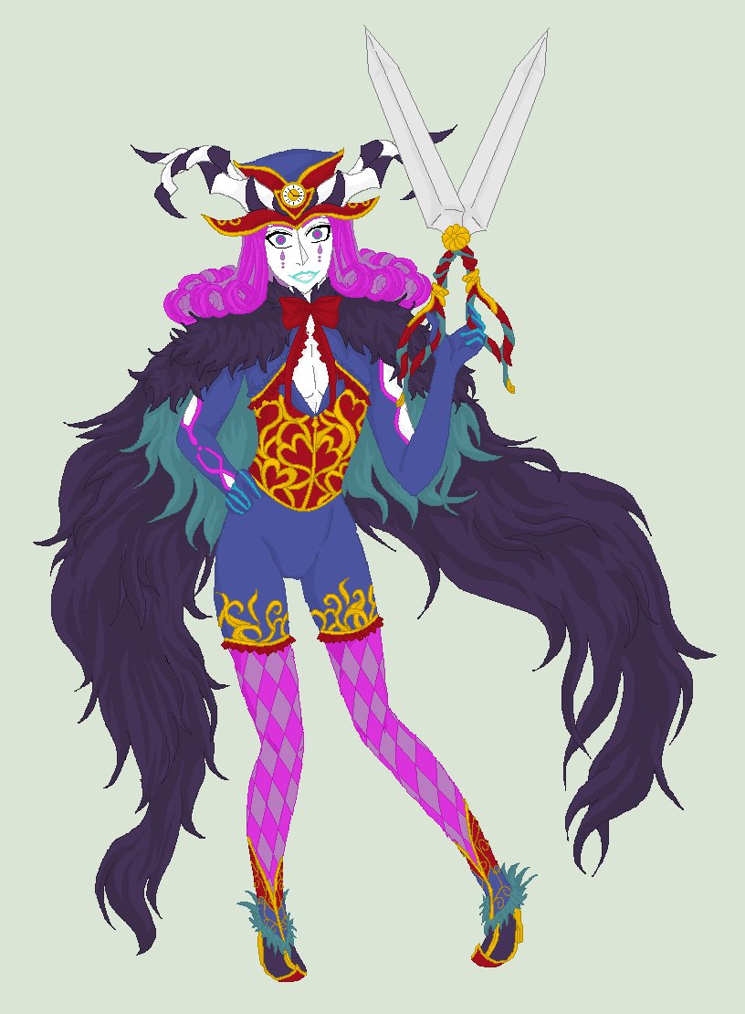 EmptyDollsHouse's tweet photo. #fategrandorder #FGO #Mephistopheles #demon #scissors  #laugh #clown #purple #MSpaint #2017timestamp https://t.co/56ccJkDAUI