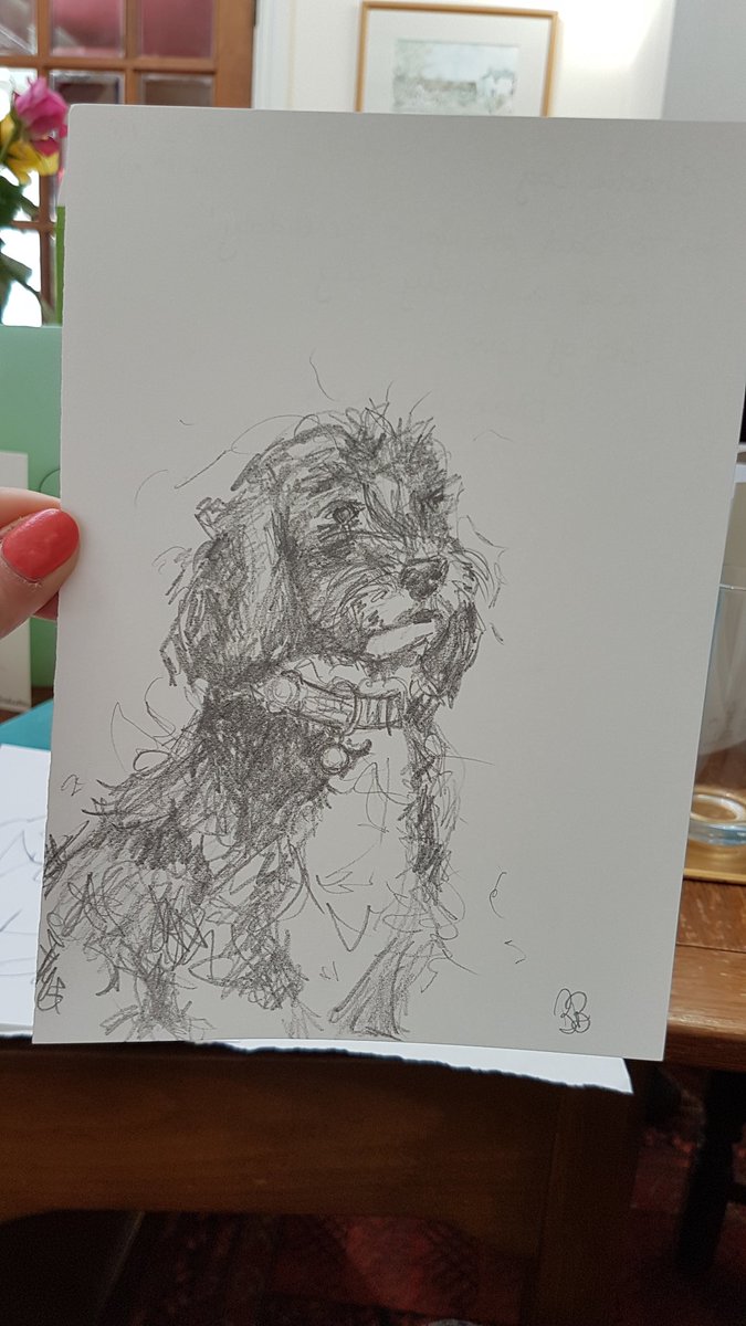 He was sitting so beautifully...had to pick up a pencil 💕