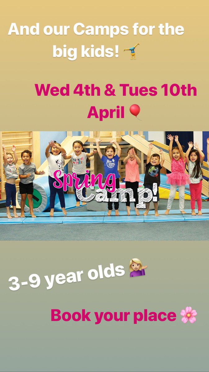 Still time to book into camp 💁🏼‍♀️🤸‍♂️🎊 Call us on 02086698510 or email wallington@mygym.com 💌