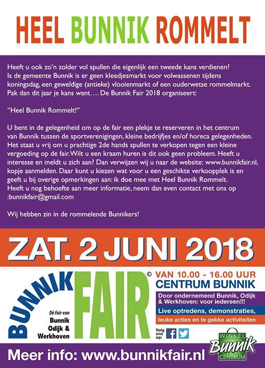 Nieuw op de Bunnik Fair 2018
Heel Bunnik Rommelt.