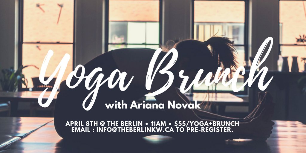 Brunch &amp; Yoga? Don't mind if we do!
Email info@theberlinkw.ca to reserve your spot!
#weekendnvibes #brunch #yoga