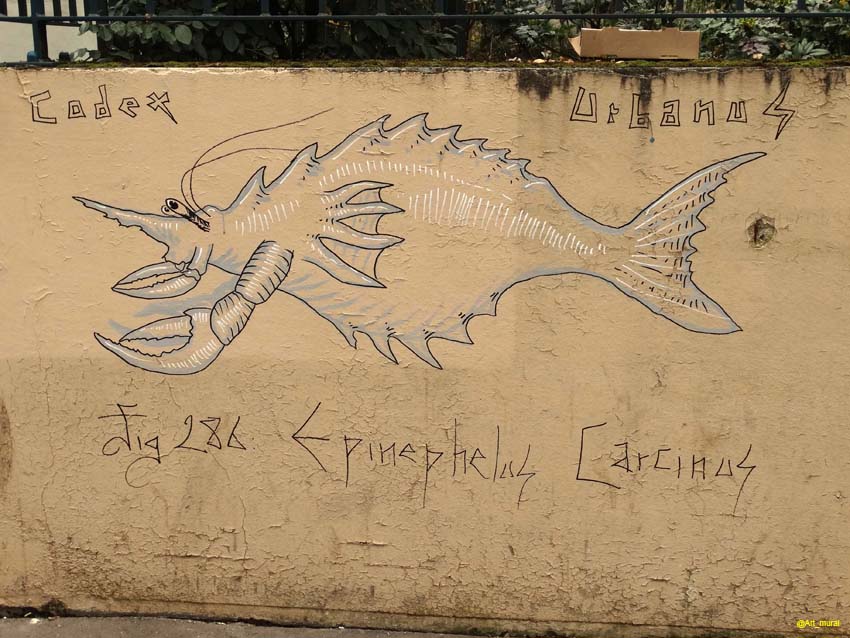 Art_mural's tweet image. #Paris11 #Streetart les mystérieux animaux de #CodexUrbanus @codexurbanus, ici un Epinephelus carcinus + ici : goo.gl/SBfR16