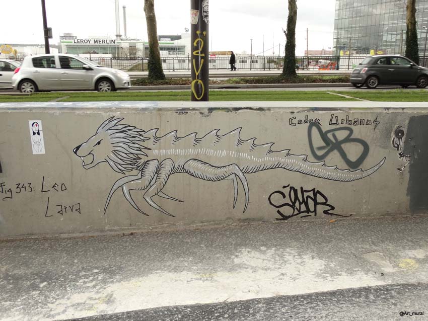 Art_mural's tweet image. #Paris11 #Streetart les mystérieux animaux de #CodexUrbanus @codexurbanus, ici un Leo larva + ici : goo.gl/GpAj1w