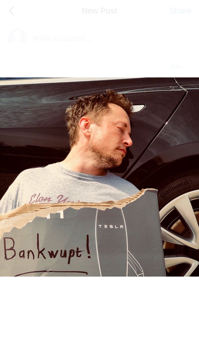 Elon was found passed out against a Tesla Model 3, surrounded by "Teslaquilla" bottles, the tracks of dried tears still visible on his cheeks. This is not a forward-looking statement, because, obviously, what's the point?Happy New Month!