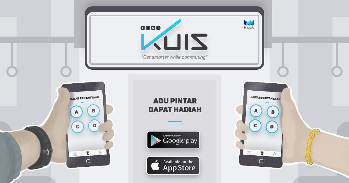 Commuters, gue udah jawab pertanyaan di #LiniKuis, ikutan yuk! Ada hadiah total 1 juta lho. linikuis.linikini.id/p/P92jr