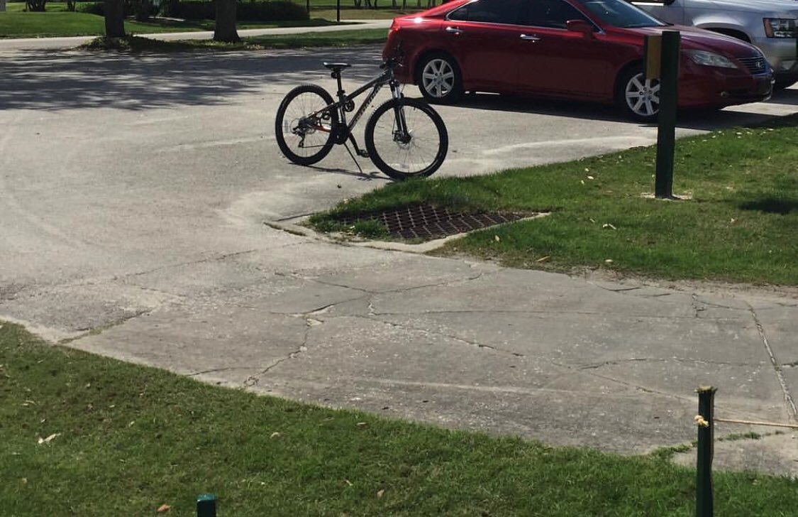 Before <a href="/brendan_valdes/">Brendan Valdes</a> won the @drivechipandputt he won the Men’s Open Club Championship after winning the Junior Club Championship <a href="/OrangeTreeGolf/">Orange Tree</a>, and as per Club rules, he got a parking spot. He won’t be able to drive for another year, so he parks his bike in his spot. Baller.