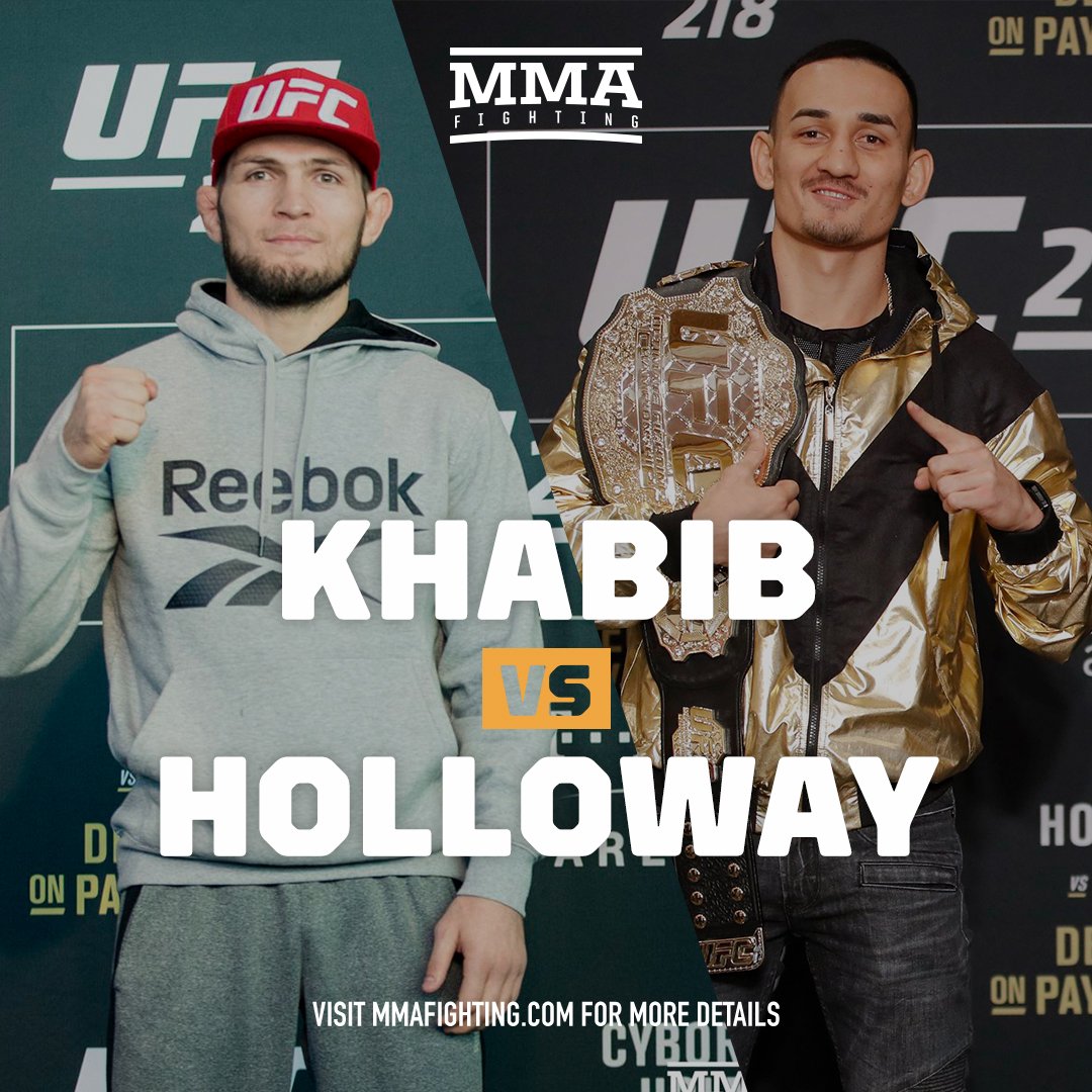 MMAFighting's tweet photo. ICYMI: Tony Ferguson is out of #UFC223, Max Holloway steps in to face Khabib Nurmagomedov for lightweight title. Read full details: https://t.co/AQeROcdm5K https://t.co/AC7aphg3hl
