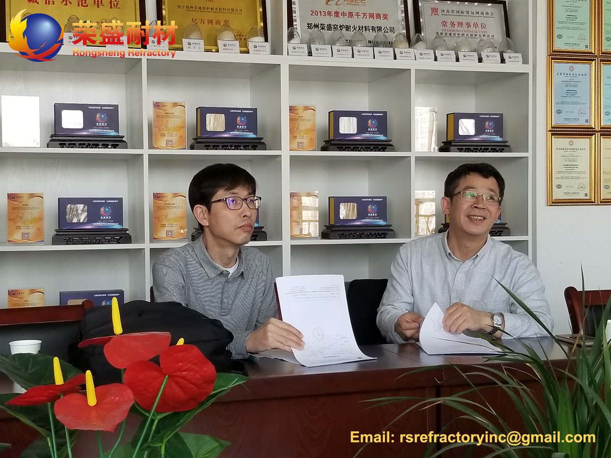 RSRefractory's tweet image. Sincerely welcome our customer from South Korea to visit our company #RongSheng #Refractory Inc..