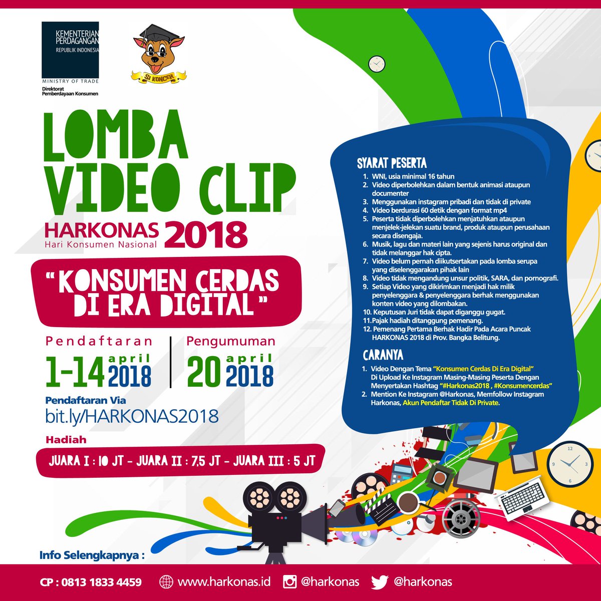 Pendaftaran lomba dimulai tanggal 1 April-14 April loh tweeps! Check Syarat dan ketentuannya yaaa