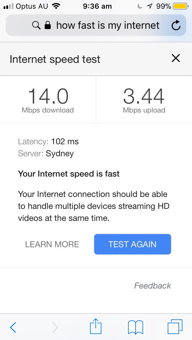 Justin_Somersss's tweet photo. When the internet out in the middle of nowhere is faster than at home. 😮 😂 #internet #nbn #comeoncanberra https://t.co/yHWvAgfyxI