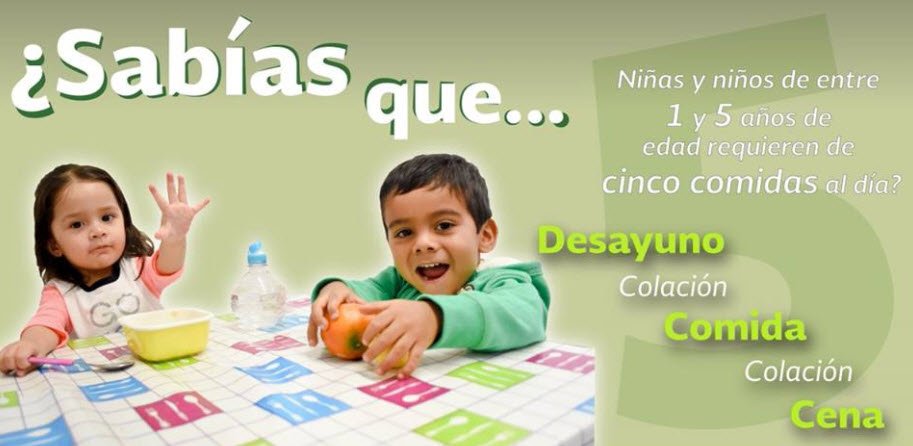 Prospera_MX's tweet photo. #Dato Las niñas y los niños que tengan entre 1 y 5 años de edad necesitan consumir 5 comidas al día para tener un sano crecimiento https://t.co/o2r0UxzEP4