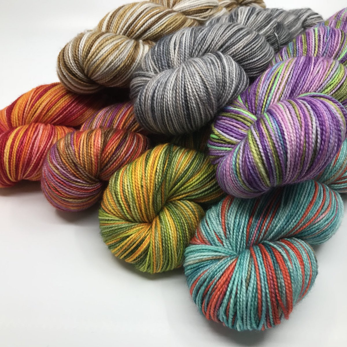craftygirlyarn's tweet photo. Introducing my Dance Your Cares Away series. More colors will be added to this series over time but these are the first that will be available next week at at #YarnCon! #yarn #anothercraftygirl #knit #knitting #muppets #fragglerock  #puppet https://t.co/2ZElXIAOQe