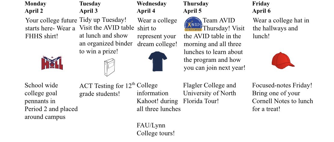 FHH_FalconFury's tweet image. #AVIDAwarenessWeek kicks off tomorrow at #TheHill! Make sure you tag us in your pics! @_LoCook @jillygreg @MsColleenCarney @AVID4College 😎🤓🎓📚📝