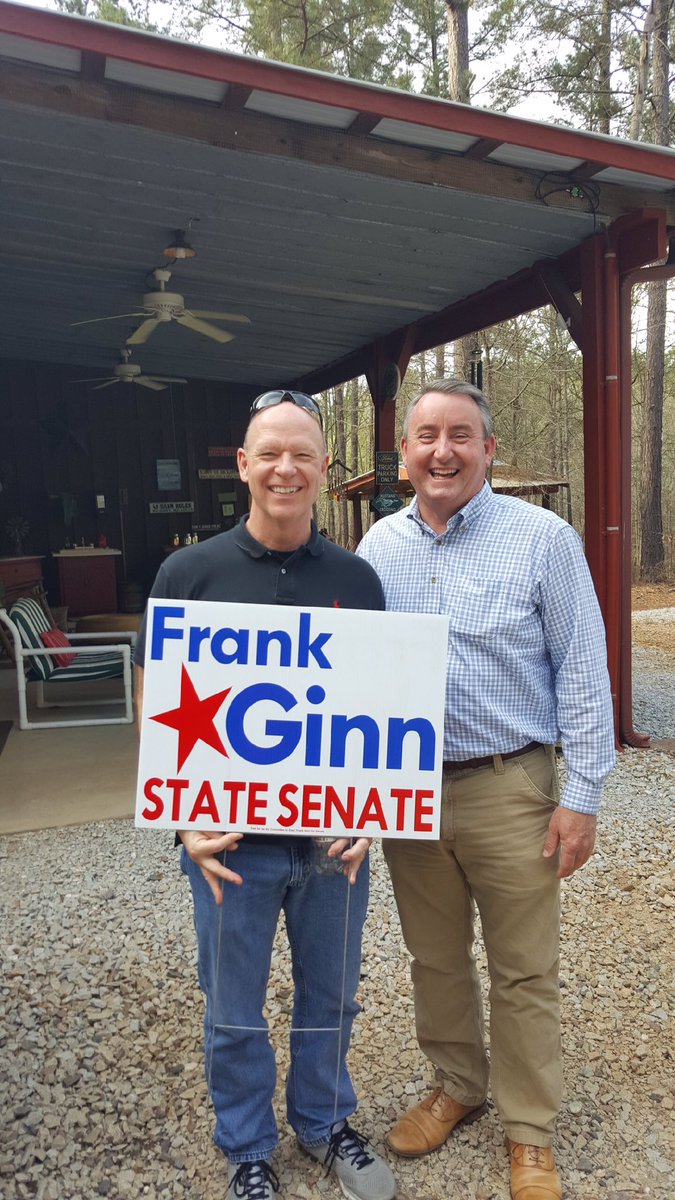 Great meeting Frank Ginn, State Senate, District 47, today at a family Easter dinner. I learned we were at UGA at the same time and even lived in the same dorm. #GoDawgs