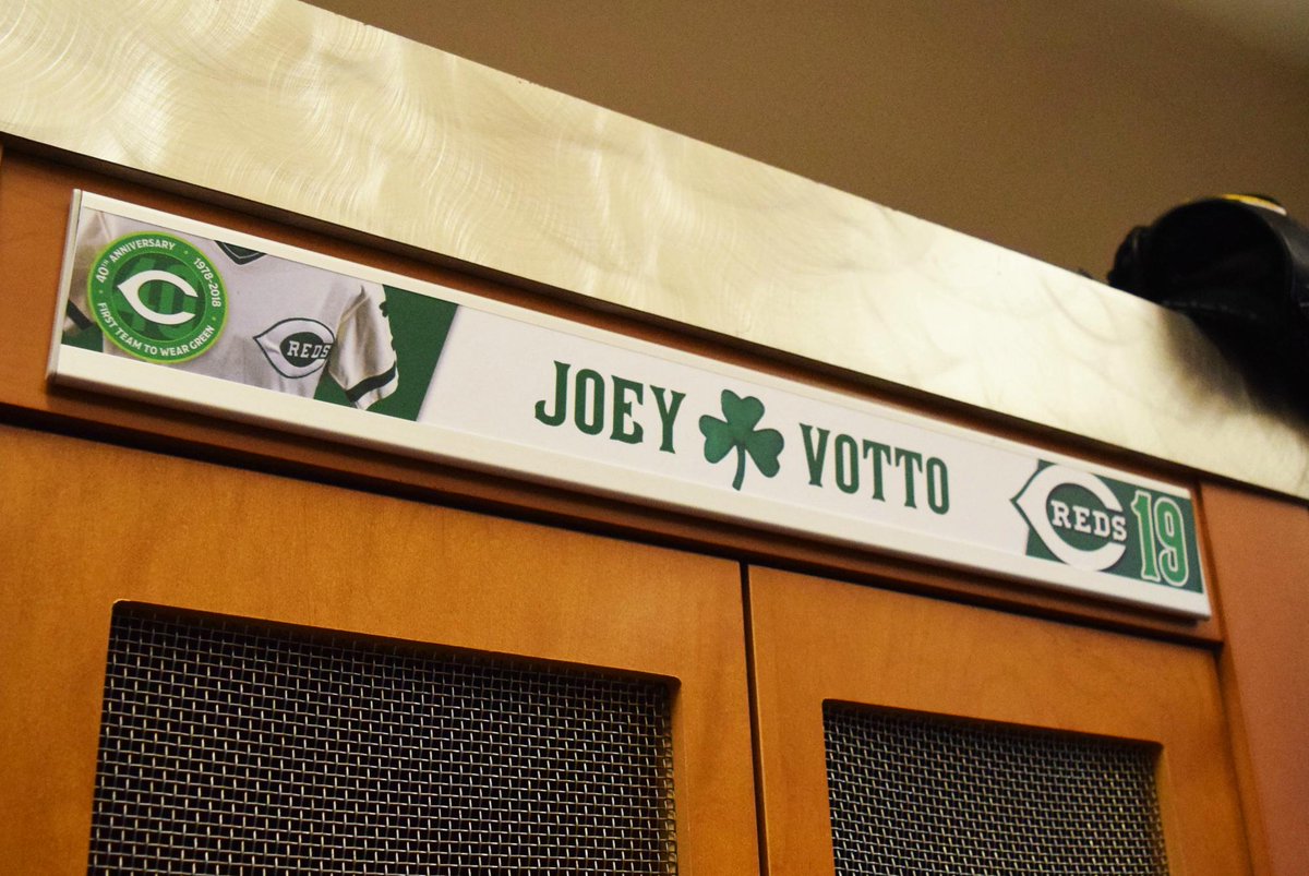 Reds's tweet photo. One more hours to add a green jersey, hat or locker tag to your collection. Proceeds benefit @redscommunity. https://t.co/fhdi231RTN https://t.co/XKha8WPqh7