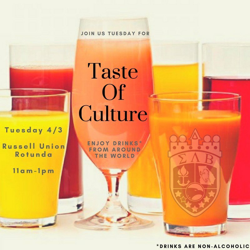 Soy_Corriendo's tweet photo. Come get your tastebuds cultured with a diverse selection of drinks from around the world! Information on drinks will be provided soon 👀 #GSUBetas #SouthernNotState #GSFSLife #TasteOfCulture #BetasAreCultured https://t.co/xbkVlAgc3S