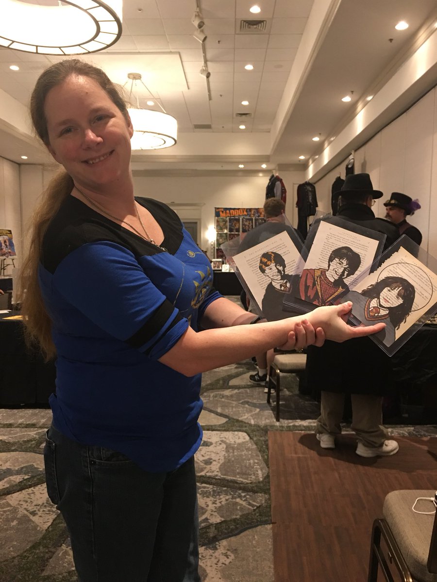 yardsaleartist's tweet photo. Some of the more discerning buyers from #SpyCon - thank you to everyone who supported me!...and the show! https://t.co/v2xyaIVJem