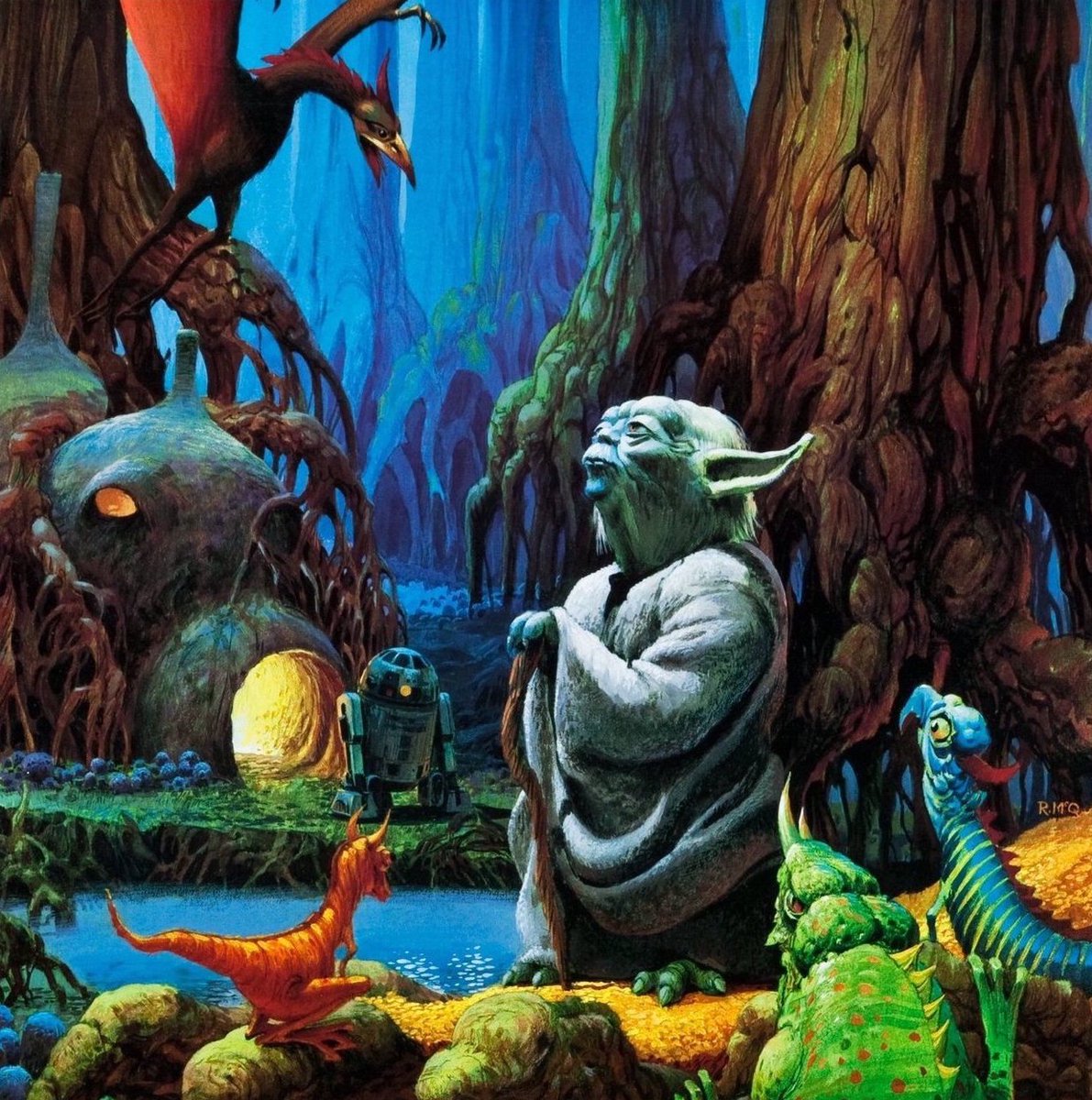 HumanoidHistory's tweet image. STAR WARS poster art by Ralph McQuarrie, Tom Jung, Rick Sternbach, and Witold Dybowski. #scifi #starwars