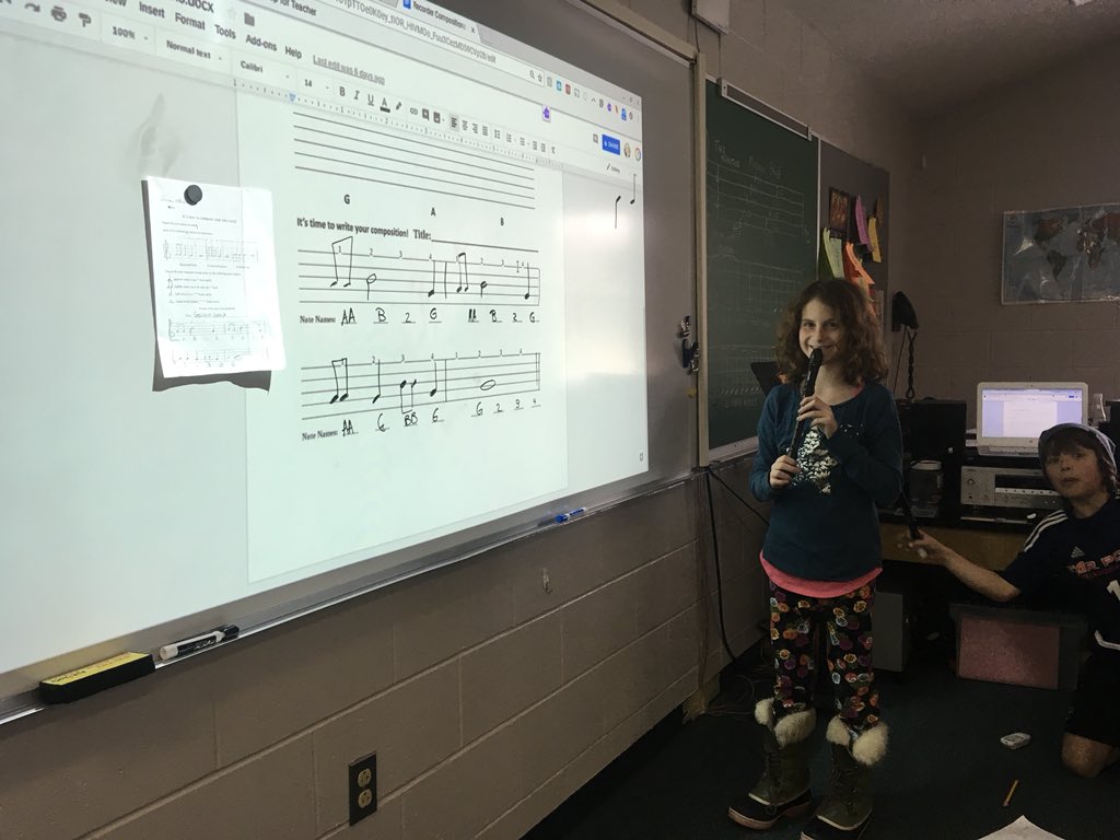 “Golden Beach”, written and performed by a third grader for the recorder. Write it, say it, and play it. #RESmusic