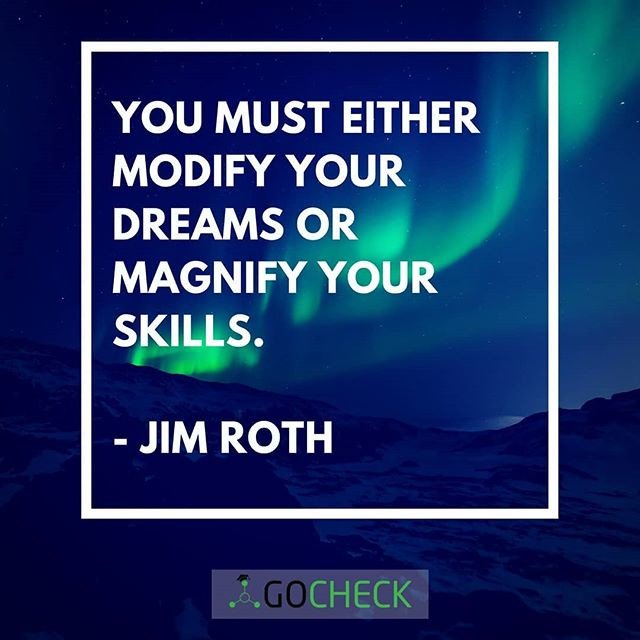 StefanieDirects's tweet photo. Reposting @gocheckapp:
"You must either modify your dreams or magnify your skills" -Jim Roth

#MondayMotivation #mondaymornings #dreams #skills #jimroth #qotd #GoCheckApp #GoCheck #skilldiscovery https://t.co/pa2vdYIBcJ
