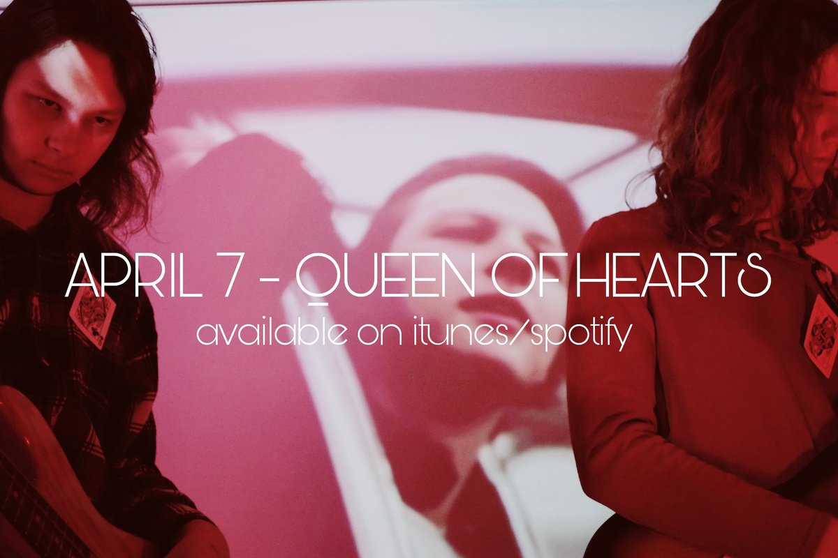 ⚡April 7th
New Music Video - 'QUEEN OF HEARTS'
Available on all streaming platforms &amp; for purchase on iTunes

come hear it played live that very day at Power and Light for the Homegrown Buzz Showcase-
1:45pm at Pizza Bar. Excited to share this one with you all♥️♠️♦️♣️