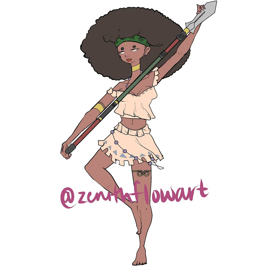 zenithflow_art's tweet photo. Commission done for Jason Guinn. Afro chick with the all natural hair. Where all my #melaningoddesses at? If you want a commission, message me. Happy Easter!! https://t.co/ojakZwWTrn