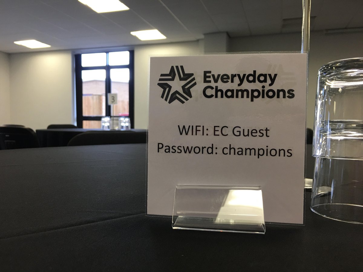 To make sure you stay connected, at Everyday Champions we offer free WiFi around the whole of our centre! Look out for the signs or just ask a member of staff for the password!