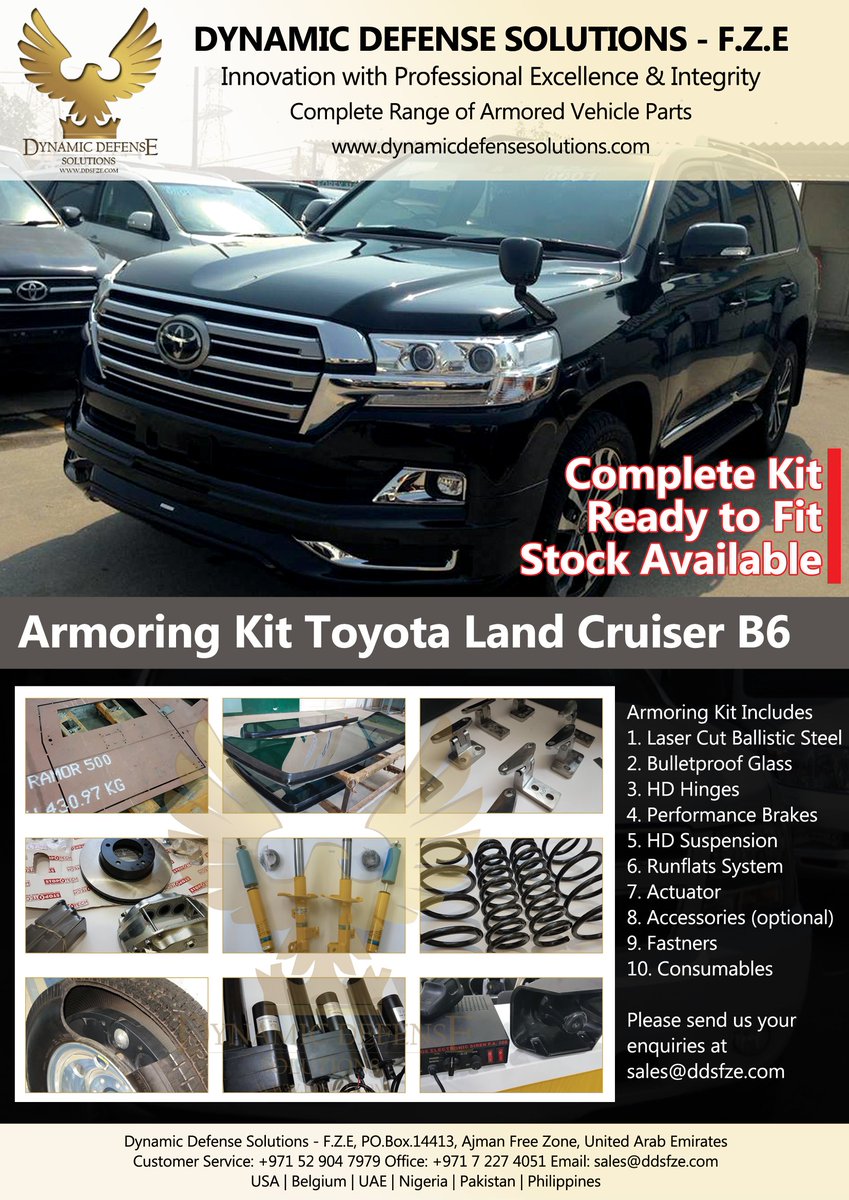 Dynamic_Defense's tweet photo. #Armoringkit #Armoured #Toyotalandcruiser #Armoredcars #Armoredcarparts #bulletcarprice #bulletvehicles #tacticalcars #armouredvehicles #Armoredvehiclesforsale #armoredvehiclesforsale #armoredcarsforsale #armoredcars #Armoredvehicles #ArmoredcarDubai #armoredambulance https://t.co/3TOE3SZ24x