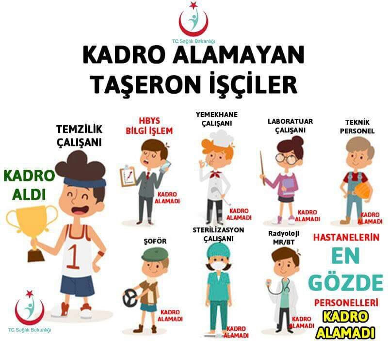 <a href="/SadrazamTalat/">Mehmet Talat, MA</a> @RteVatanbekcisi <a href="/sabah_ajansi/">Sabah ajansı</a> @RT_Erdogan <a href="/tcbestepe/">T.C. Cumhurbaşkanlığı</a> Bu fotoğrafın altında kadro alamayan emekçiler var gözündeki o at gözlüklerini çıkarda bir bak göremezsin çünkü sende o düşüncede Yok o saygıda yok burda taşeron olarak çalışanlar hepsi canla uğraşan insanlar ..!