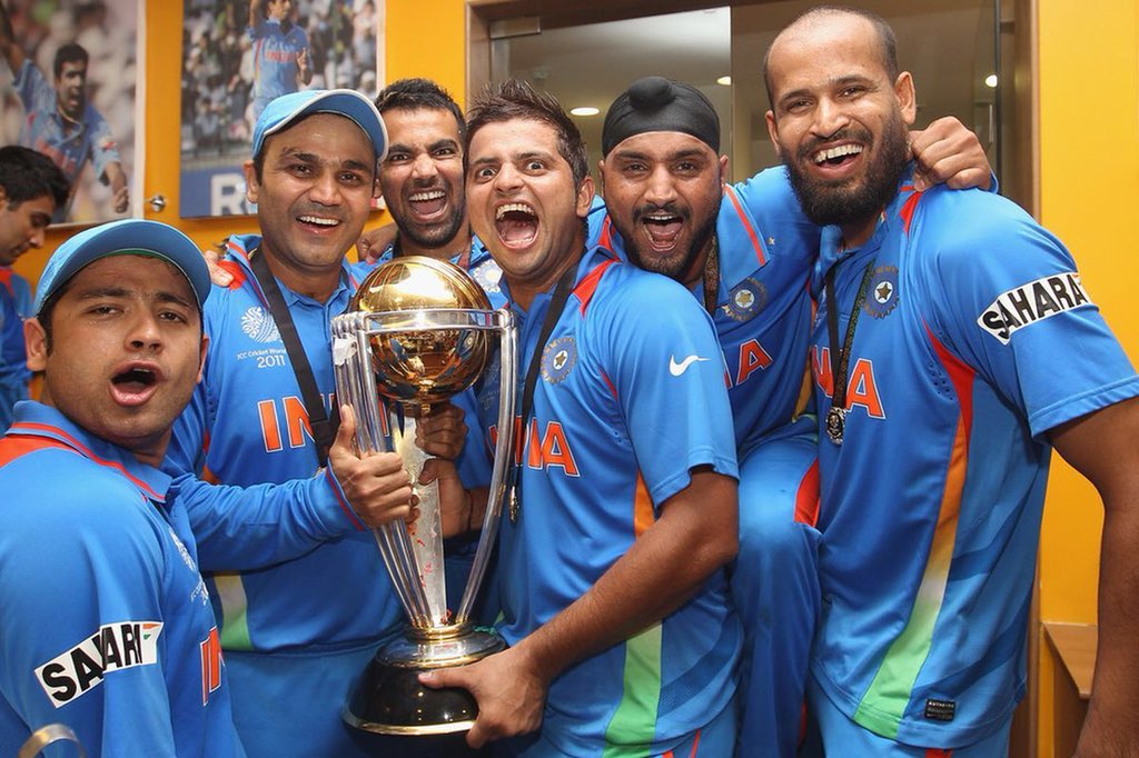 ImRaina's tweet photo. 7 years ago, 15 Indians and a South African did it for a Billion people. #WorldCup2011👌✌️ https://t.co/0wS1H0TkRB