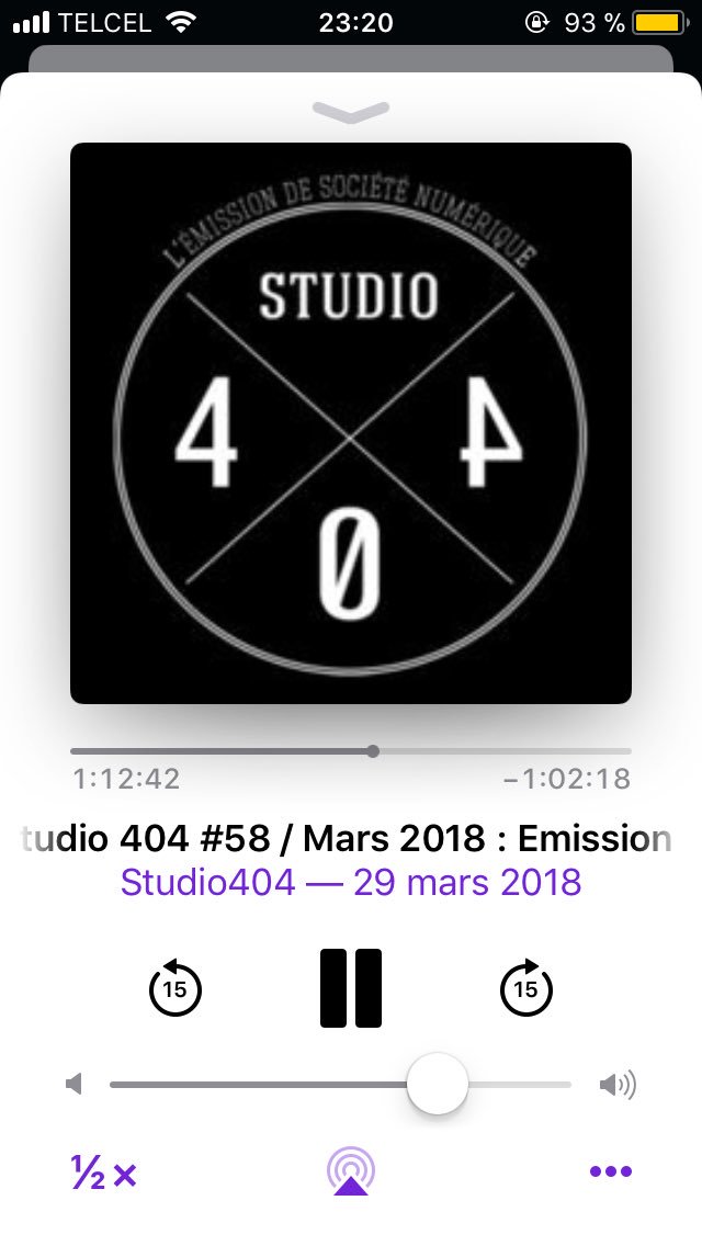 ClementPZ's tweet photo. Écouter @studio404 en vitesse de lecture x1/2 pour que ça dure plus longtemps https://t.co/NBlPmLAfbK