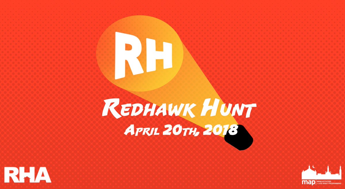 MiamiRHA's tweet photo. Sign-ups for Redhawk Hunt 2018 are open!!!! This years theme is Superhero!! So grab some of your sidekicks, and join us for a campus-wide scavenger hunt!!! https://t.co/DCuzOLyjf6 https://t.co/WZXDBGwnxv