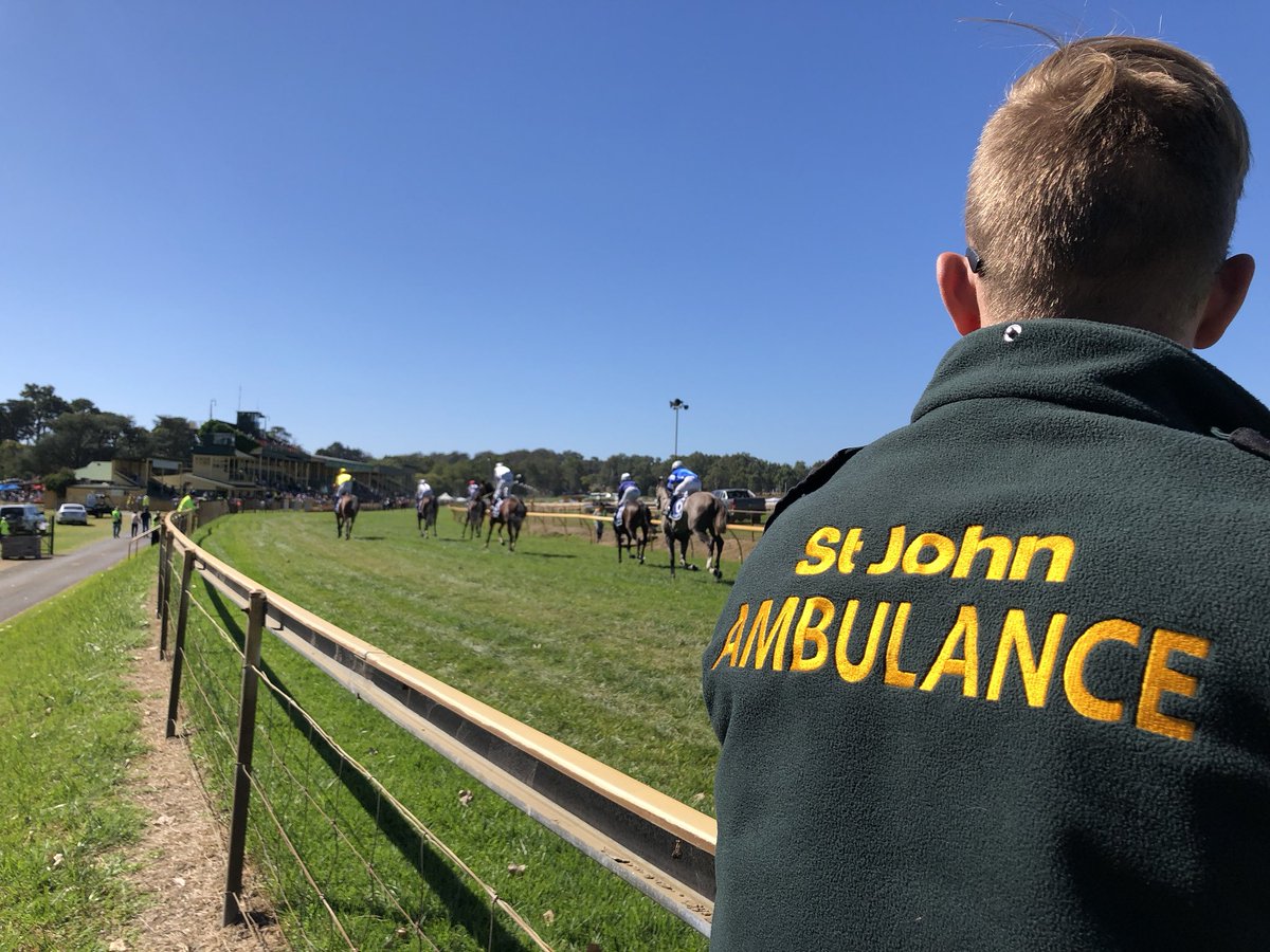 StJohn_SA's tweet photo. Our event responders and ambulance officers are back at #Oakbank for day 2 of the Easter races 🐎 #StJohnSA #Adelaide #SouthAustralia https://t.co/yIyLJYN5a8