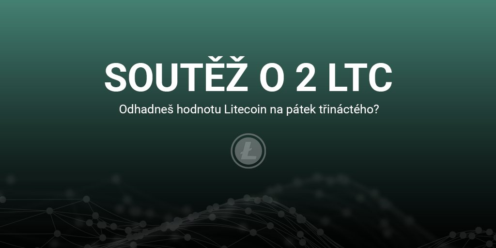 Je tady nová soutěž! Odhadneš hodnotu #Litecoin na pátek třináctého?
Nejlepší výhrává 2 LTC 👍  dant.ly/soutez