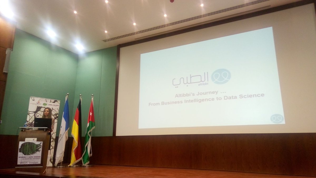 LeenRimawi's tweet photo. Proud to have shared the journey of @Altibbi from business intelligence to data science at the GJU-Stanford Women in Data Science Conference -A practical example of how the power of data can define strategies and lead transformations #WiDS2018  #WiDSJordan https://t.co/UCZDCzPhWo https://t.co/Re2gTwYLTd