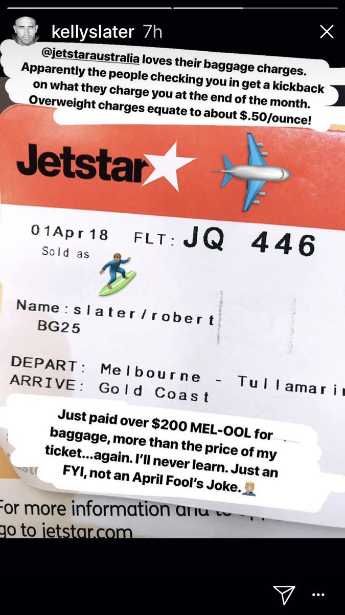 The goat venting and so he should <a href="/kellyslater/">Kelly Slater</a>