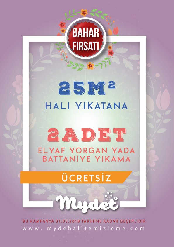 BAHAR KAMPANYASI !!! 25 m2 halı yıkatana 2 adet yorgan yada battaniye yıkama ücretsiz! Bu fırsatı kaçırmayın.
mydethalitemizleme.com  #halıyıkama #antalyahalıyıkama #kampanya  Telefon: 2297700