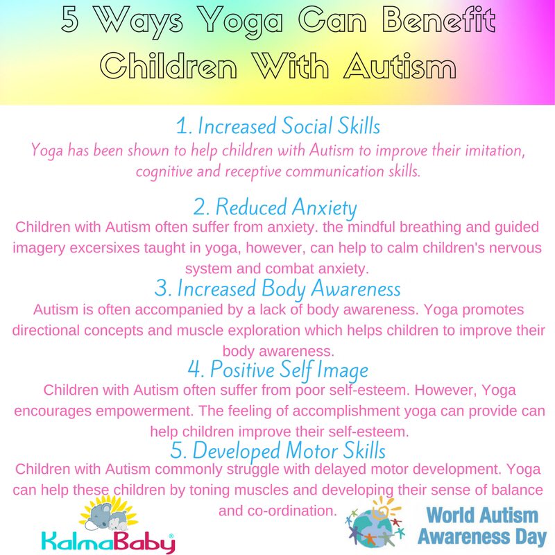 #AutismAwarenessDay We work with many children and we see the benefits that #yoga can bring doing great things! #kalmababy #mindfulness