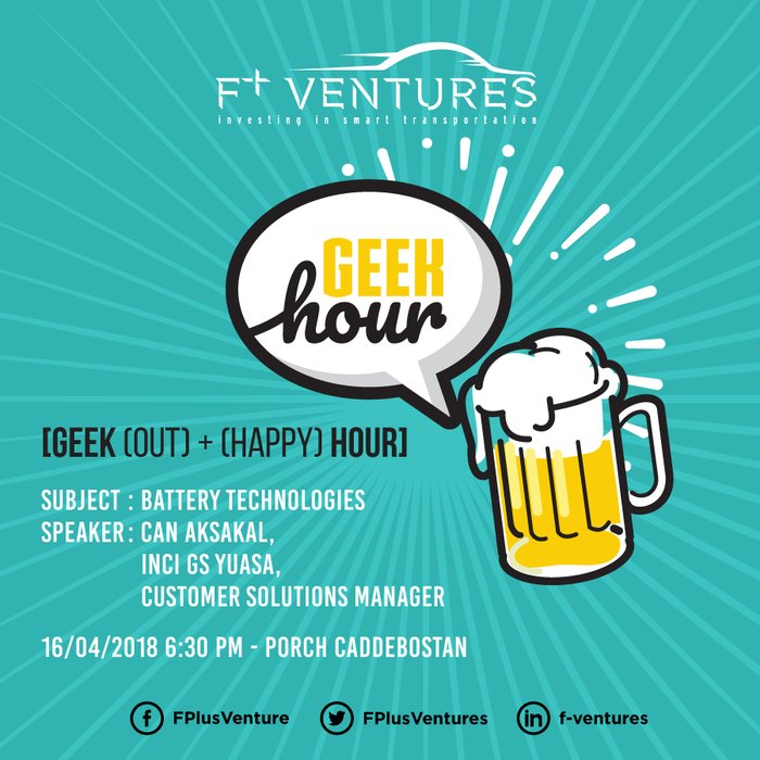 FPlusVentures's tweet photo. Bu ayki #GeekHour 16 Nisan: Battery Technologies with Can Aksakal. İlgilenenleri bekliyoruz 🍻
Kayıt için: https://t.co/iZzBRyvBTW https://t.co/q7aKsNNLac