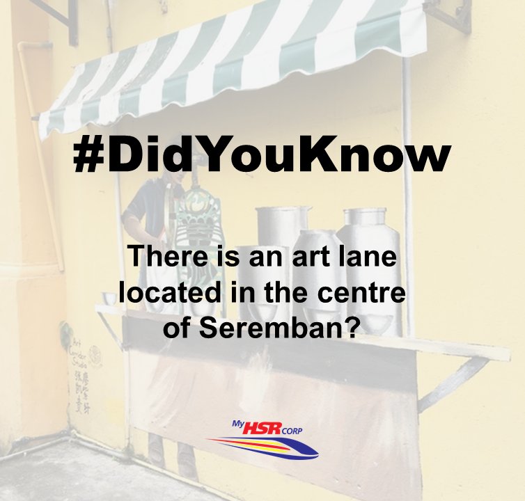 MyHSRCorp's tweet photo. The murals at Lorong Seni depict the cultural characteristics of the multiracial communities in Negeri Sembilan, which is one of the station along the #KLSGHSR. A great place to take photos for memory keepsake. Read more about it here: https://t.co/bghnPR9tIk #FactDayFriday https://t.co/ka01cE8Bgy