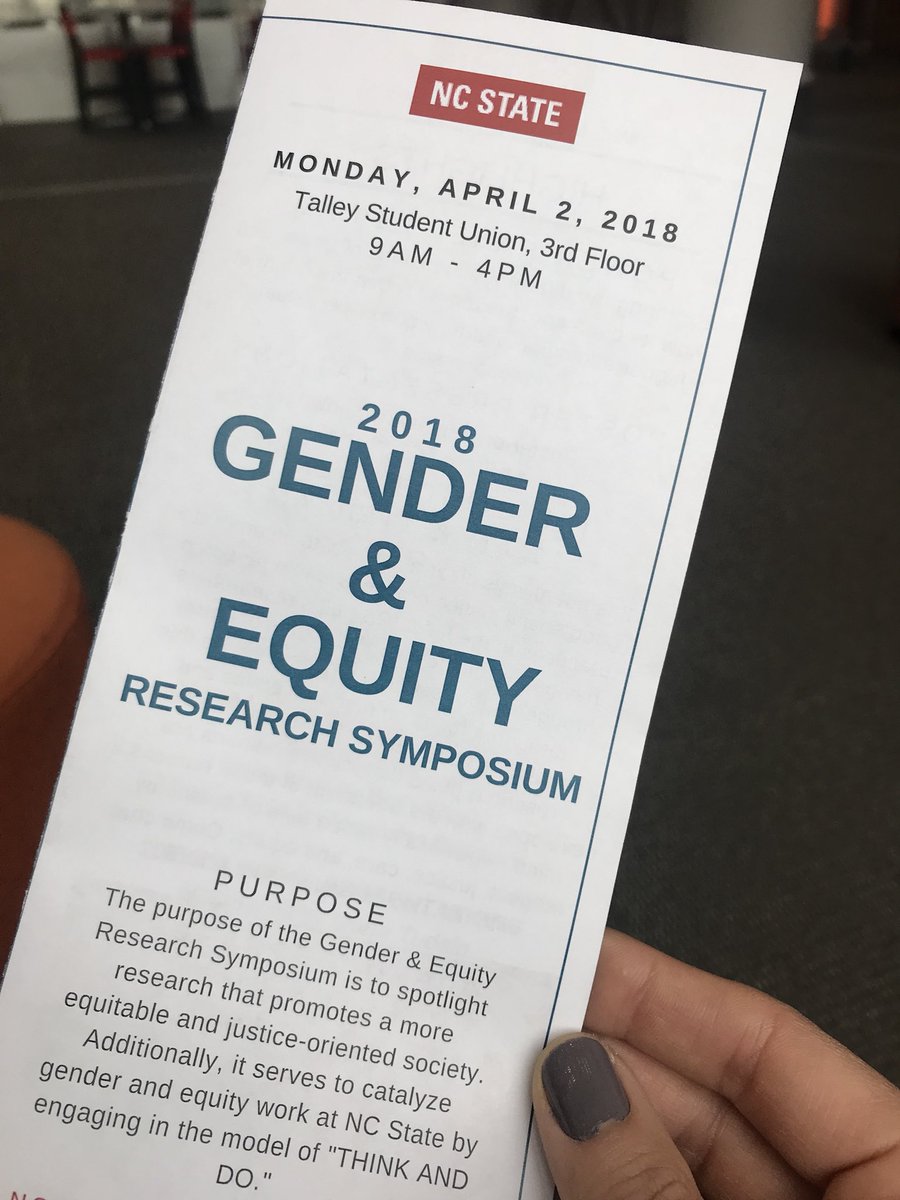 Looking forward to this! Stop by 3rd Talley for a full program of student, staff, and faculty presenters. <a href="/NCSUWomensCtr/">NC State Womens Center</a>