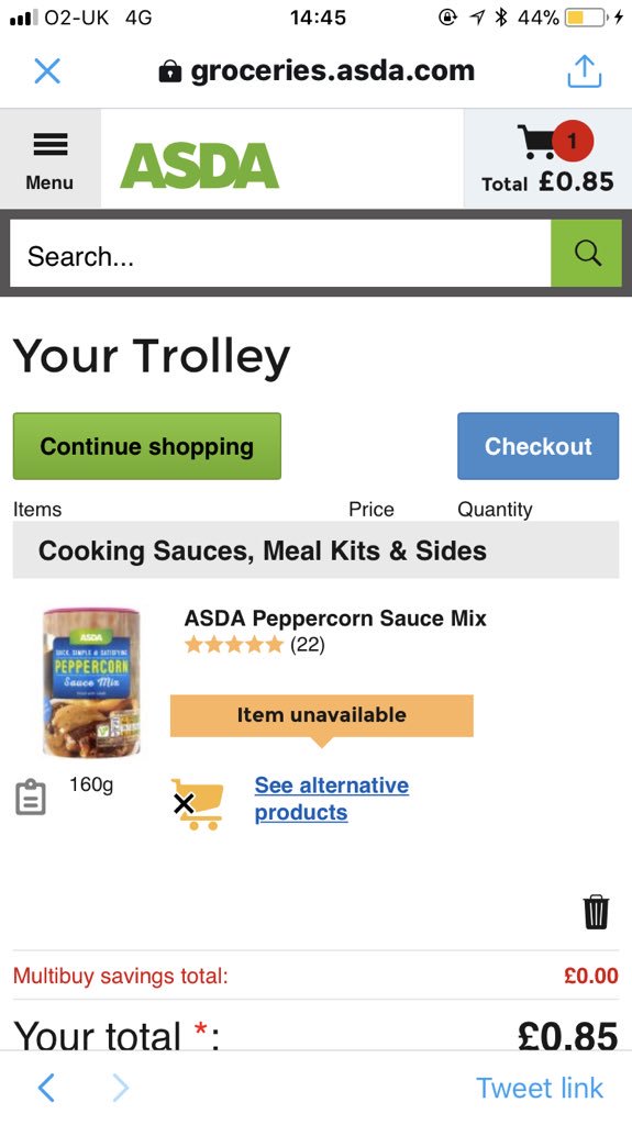 lesleyross's tweet photo. @AsdaServiceTeam I would bulk purchase to keep my cupboards stocked if I knew where the hell I can get it. Why remove it from store??? https://t.co/FGJmk1kTd4