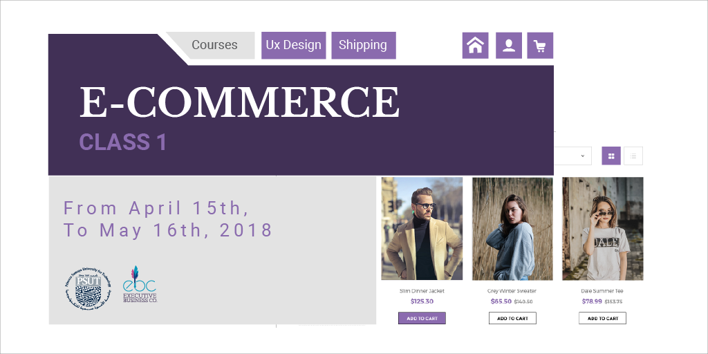 ebcjo's tweet photo. بمناسبة اطلاق الدفعة الاولى للدبلوم الاحترافي بالتجارة الالكترونية
The Professional Diploma in E-commerce Class1
منحة 50% لأول عشر مقاعد مقدمةمنEBCبالتعاون(PSUT)  
لمزيد من المعلومات سجل هنا: https://t.co/mWHKgrhZHC 
تاريخ بداية الدبلوم :15/نيسان/2018
#ebcjo #psut #ecommerce https://t.co/TP8g6sybUU