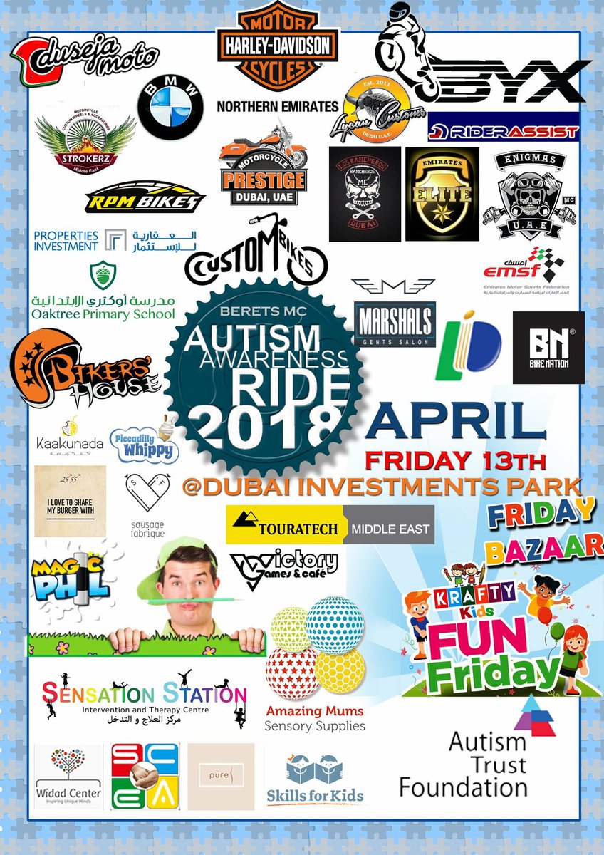 Horizon_Incl's tweet photo. Join our #HorizonCommunity @SensationCentre @AutismTF on Friday 13th April as we support the Dubai Autism Awareness Ride 2018, 10am-4pm @DI_PARK #WorldAutismAwarenessDay #AutismAwarenessMonth #HorizonInclusion #HorizonAutismAwareness https://t.co/jtNEzkNRcO