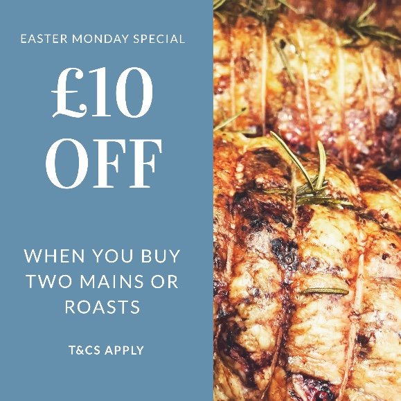 Do we have a crackling deal for you this Easter Monday. Join us for a feast at The Swan MK today &amp; when you buy two mains from our new seasonal menu or two roasts, we will give you 10 off your final bill*

*Please see Facebook for all T&amp;Cs: This discount is only available today.